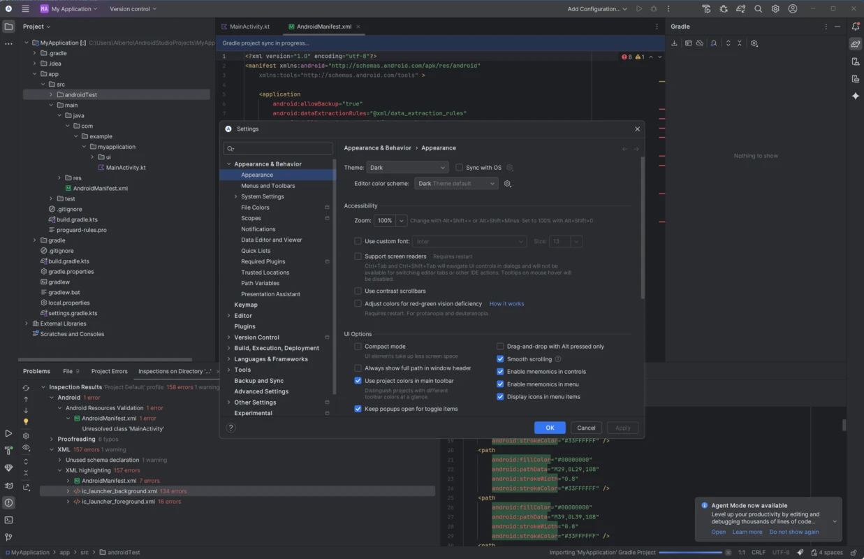 Android Studio UI panel capture for studioandroid.net #2