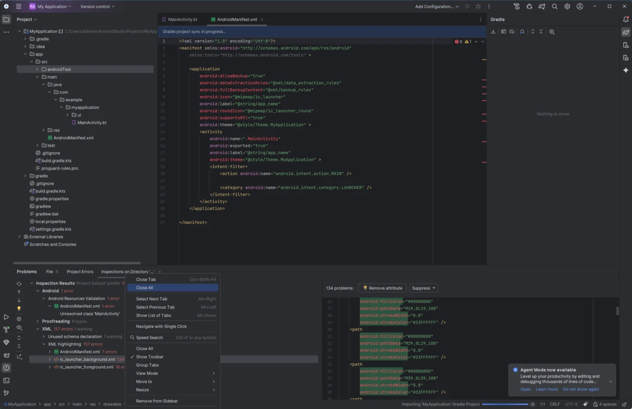 Android Studio UI panel capture for studioandroid.net #9